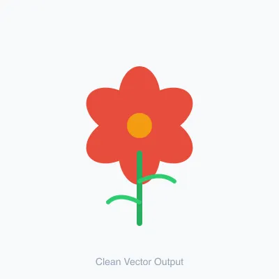 Smooth vector illustration after vectorization