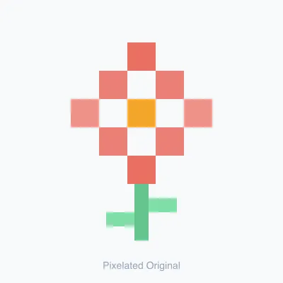 Pixelated illustration before vectorization