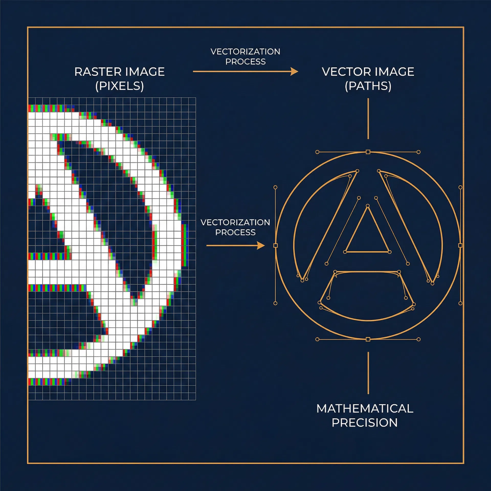 Vectorization process demonstration